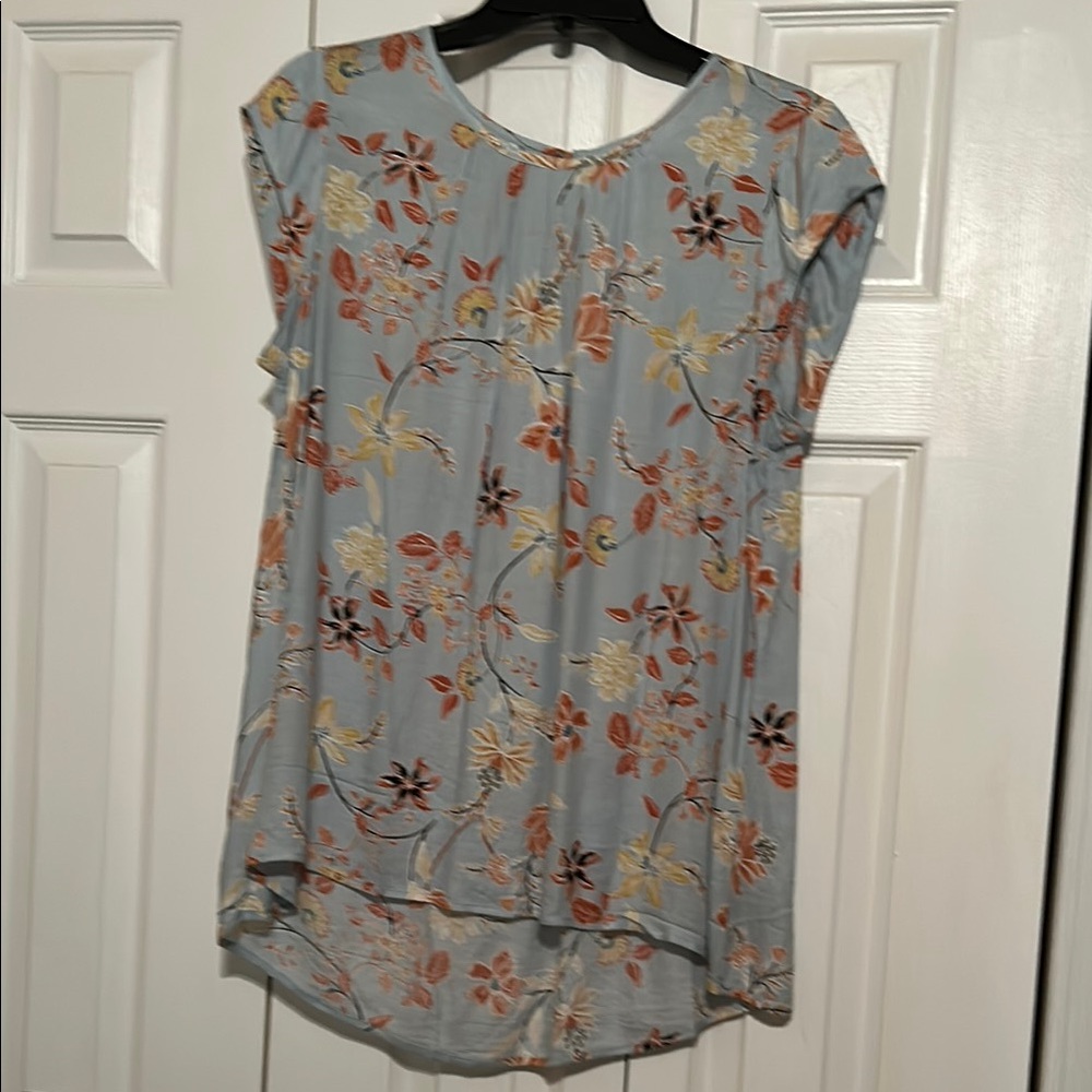 DR2 Gray and Orange Asymmetrical Tunic with Relaxed Fit